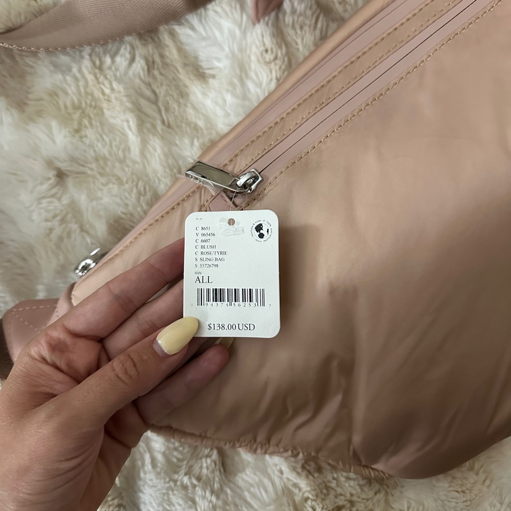 NWT Free People x Caraa Large Blush Pink Sling Bag - Picture 10 of 12